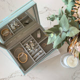 Sara Mint Medium Jewellery Box