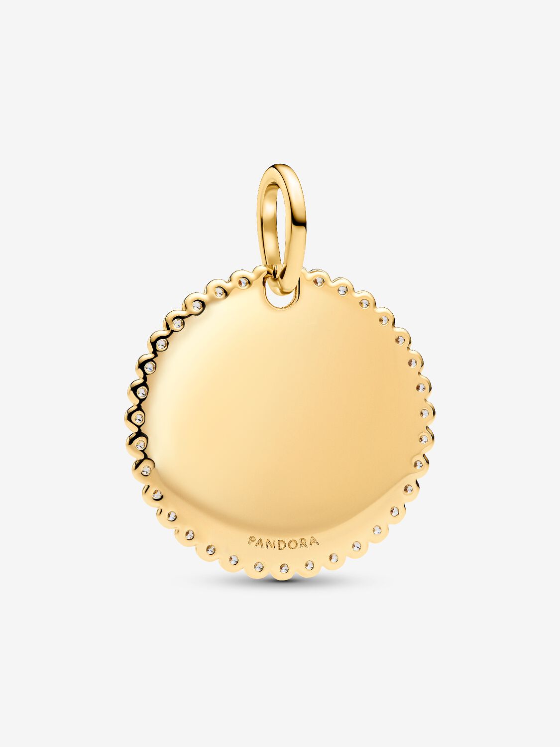 Pandora Engravable Round Sterling Silver Pendant