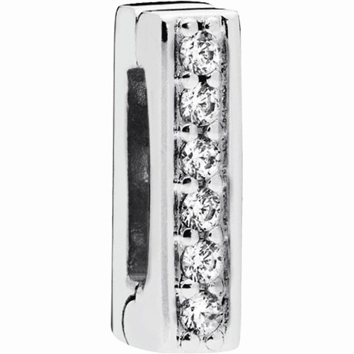 PANDORA Reflexions silver clip charm with clear cubic zirconia