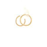 Plain Sleepers Huggie Earring in Yellow Gold