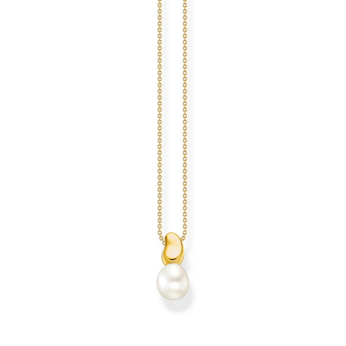 Thomas Sabo Necklace With Pearl Pendant In Gold
