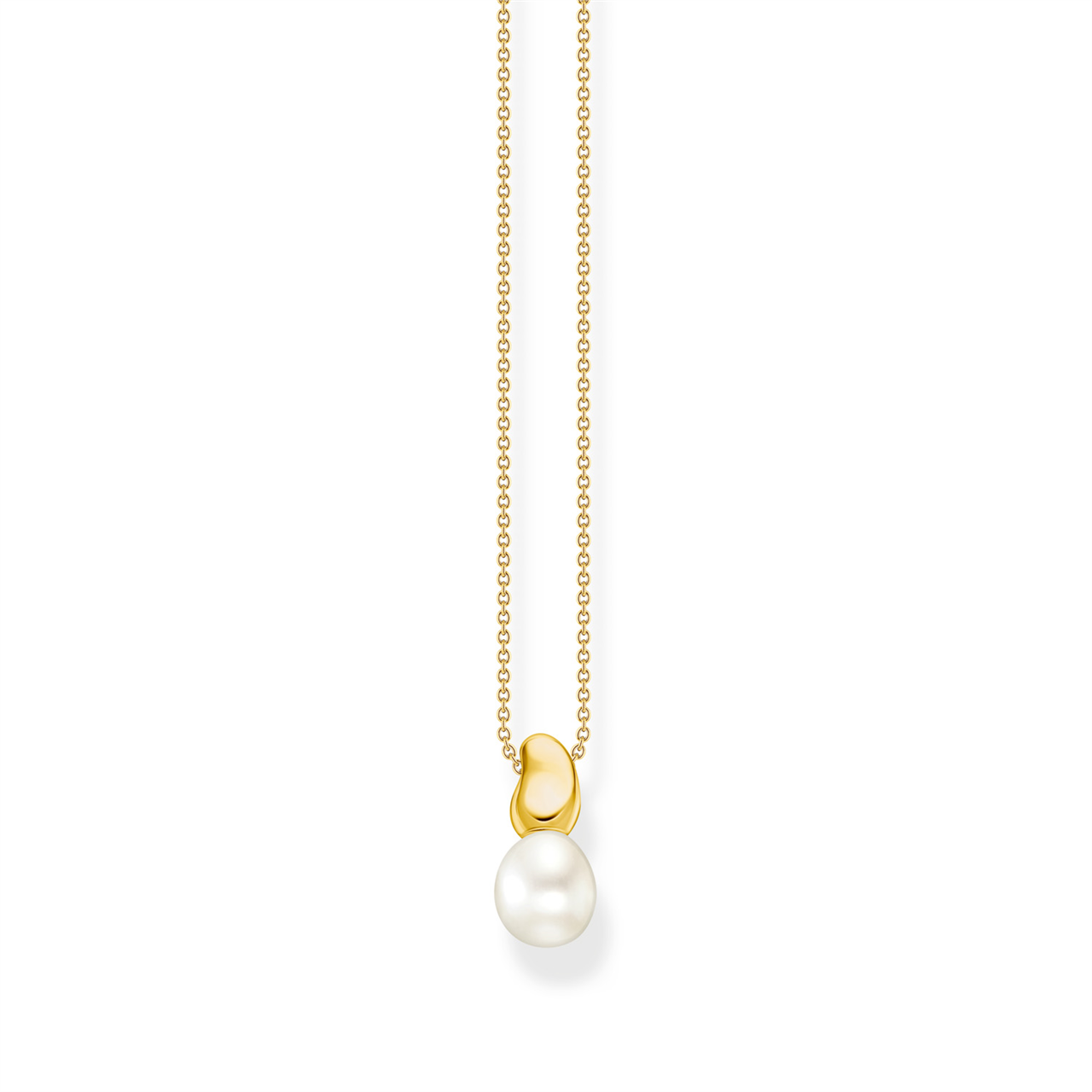 Thomas Sabo Necklace With Pearl Pendant In Gold