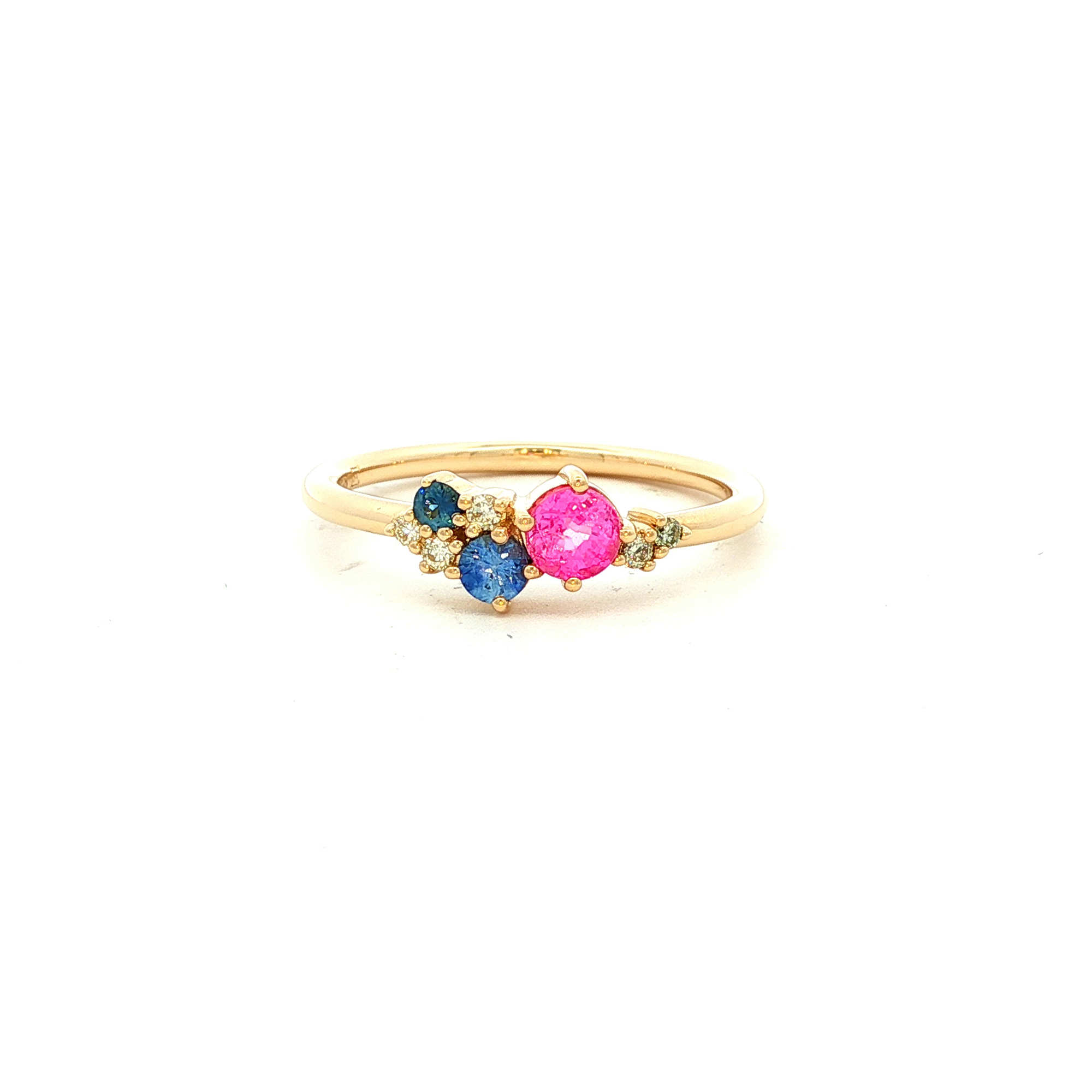 9ct Yellow Gold Multistone Ring
