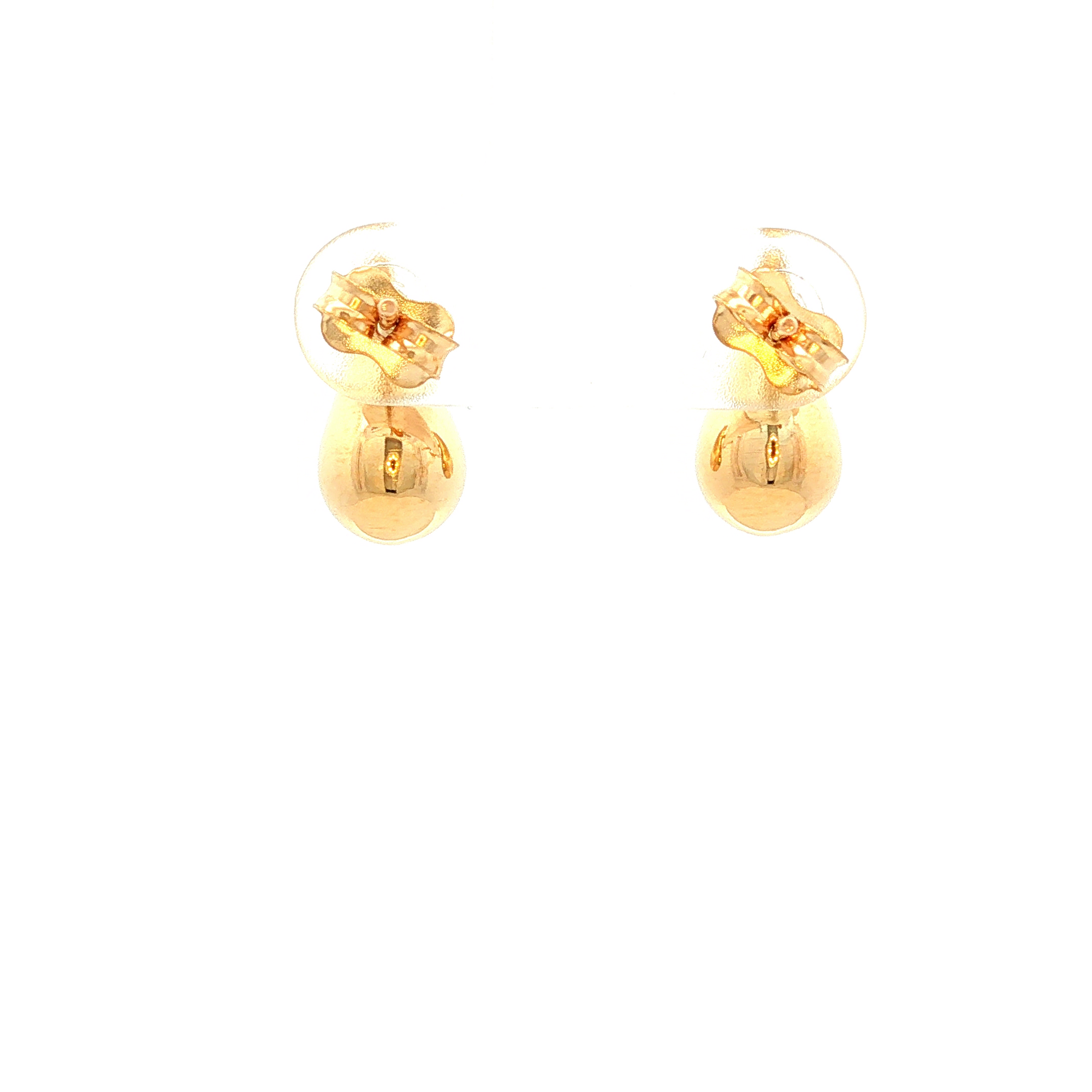 Bulbus Stud Small Earrings in Yellow Gold