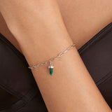 Ania Haie Silver Malachite Point Pendant Bracelet
