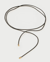 PDPaola Dana Leather Bow Necklace