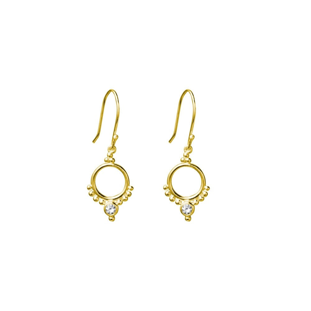YGP FANCY EYGTIAN BALL AND CZ SHEPERD HOOK EARRINGS