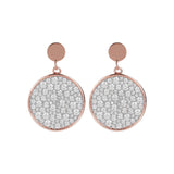 Bronzallure Altissima Earrings Drop Disc White CZ