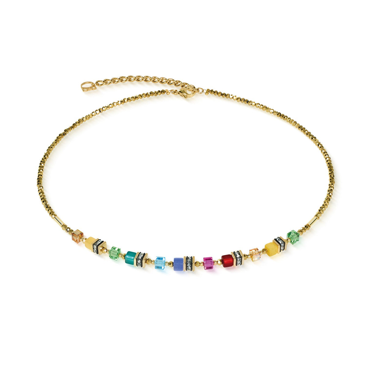Coeur de Lion GeoCube Mini Multicolour Necklace
