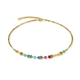 Coeur de Lion GeoCube Mini Multicolour Necklace