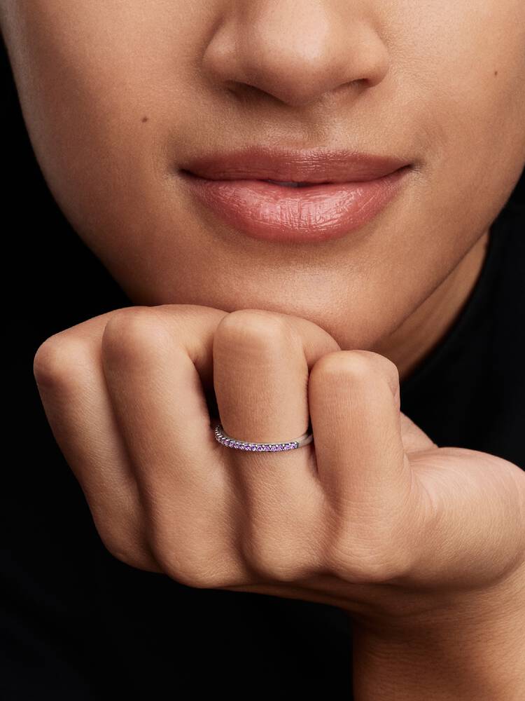 Pandora Shining Purple Band Half Eternity Ring