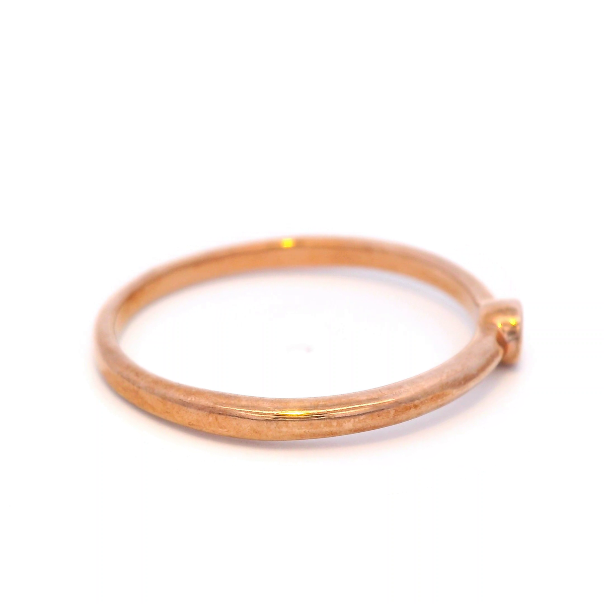 Bezel Set Diamond Dress Ring in 9ct Rose Gold
