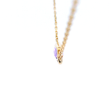 Faceted Amethyst Necklace in Yellow Gold