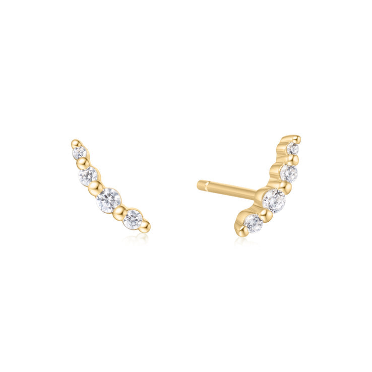 Ania Haie Bezel Beaded Stone Stud Earrings