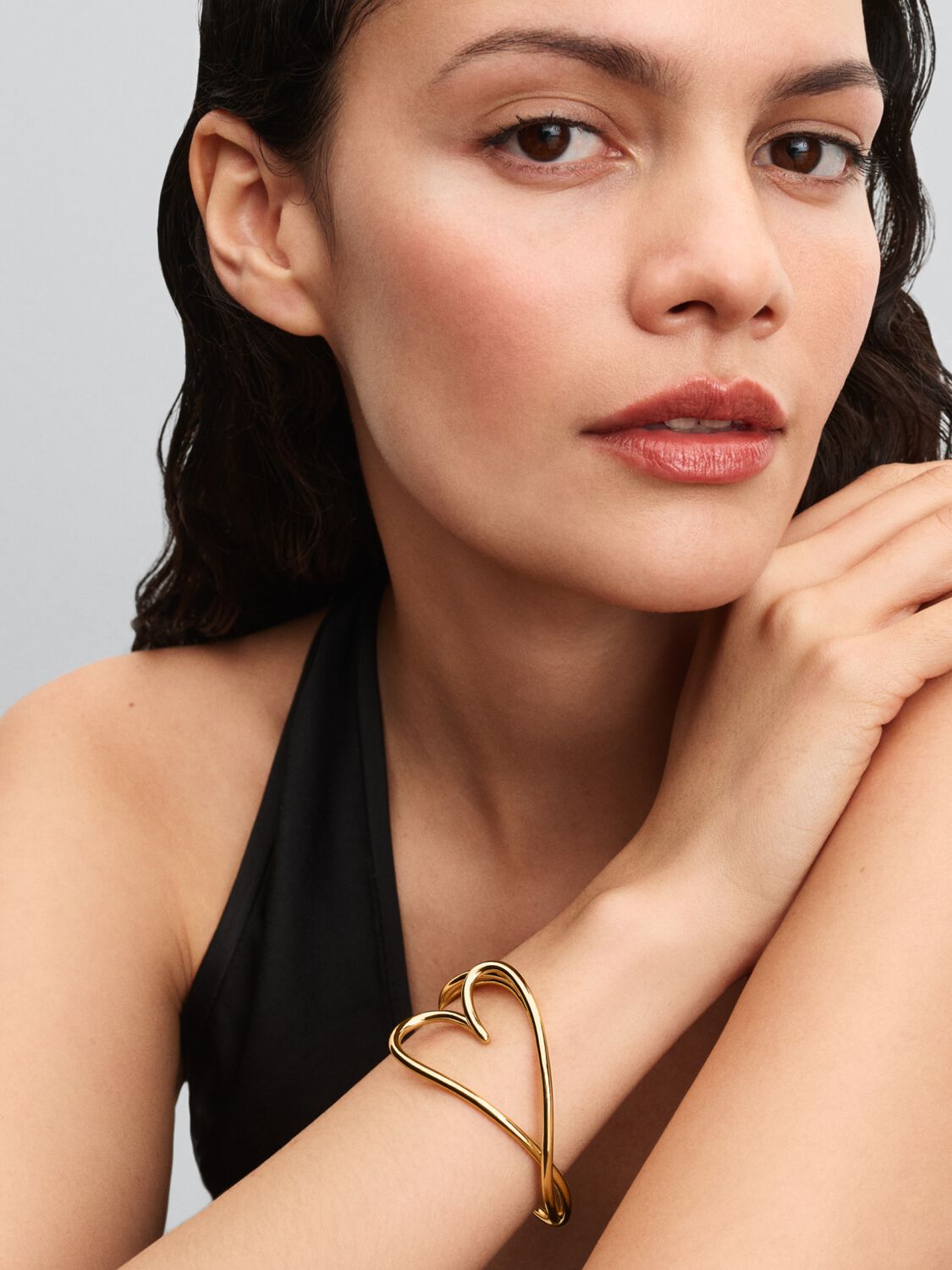 Pandora Organically Shaped Heart Bangle