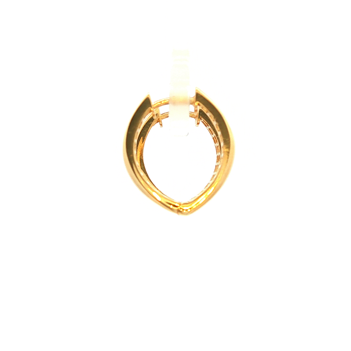 Plain Grad Huggie in Yellow Gold
