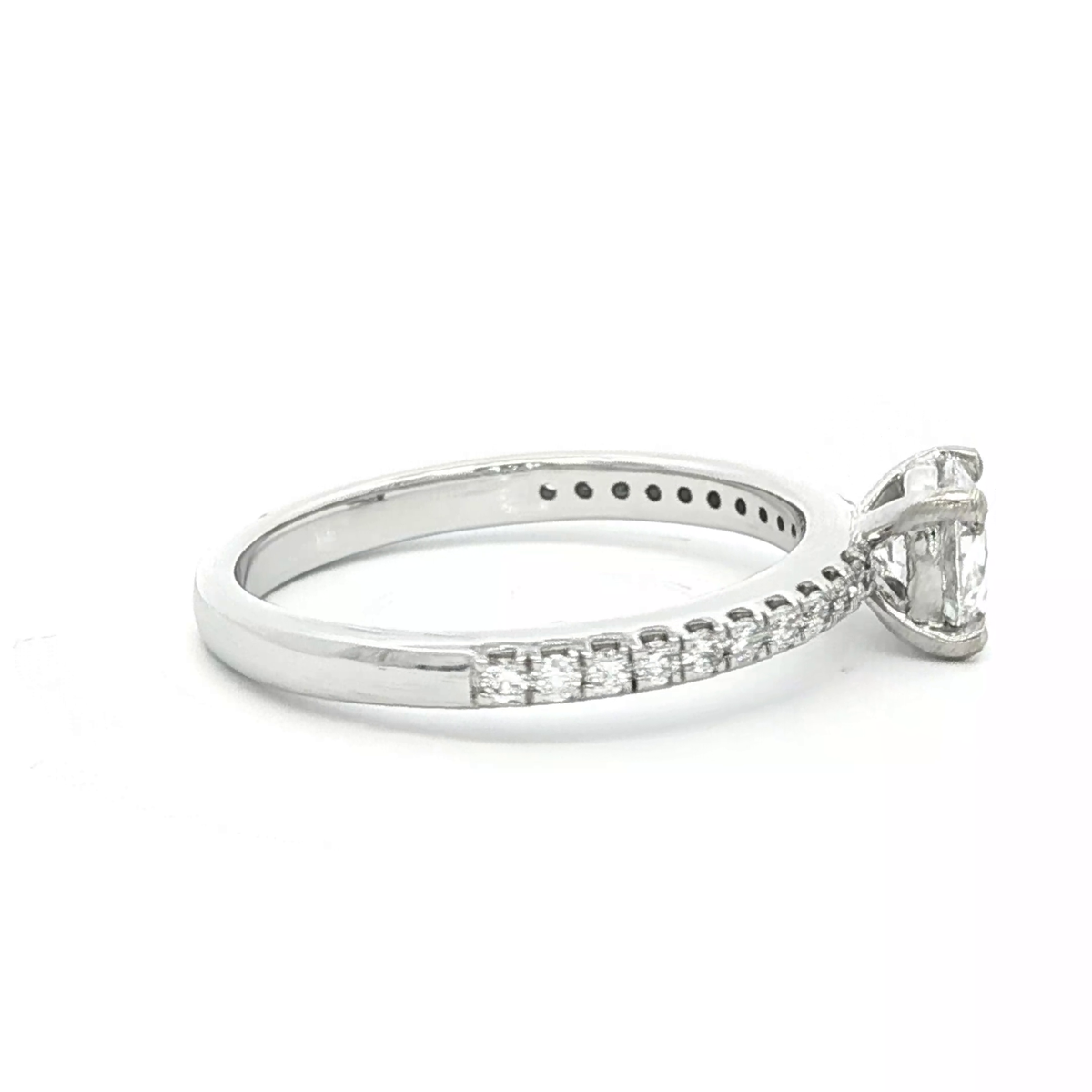 Diamond Solitaire Engagement Ring in White Gold