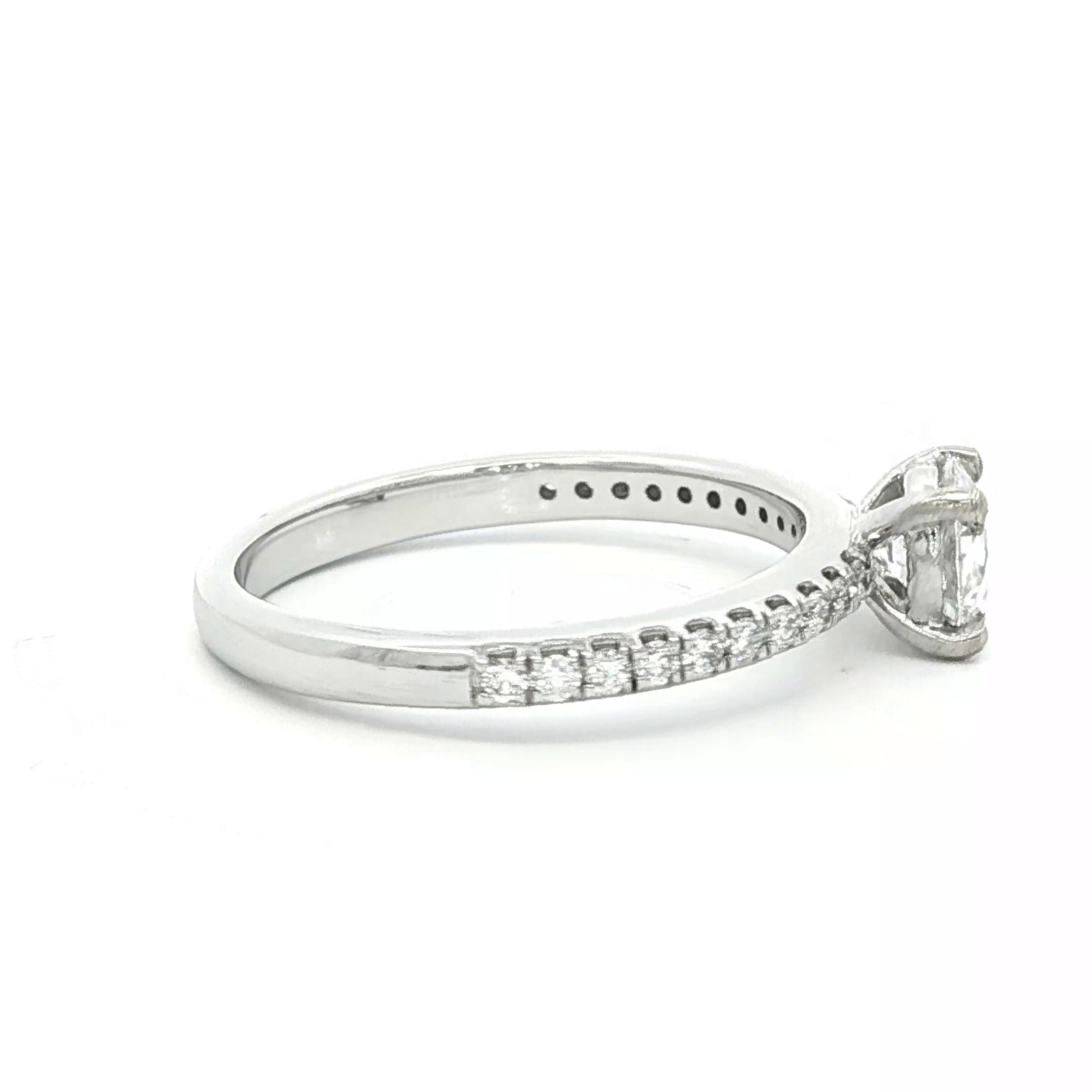 Diamond Solitaire Engagement Ring in White Gold