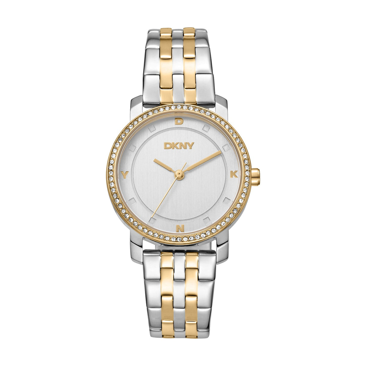 DKNY Astoria Glitz Silver Dial Stainless Steel Watch