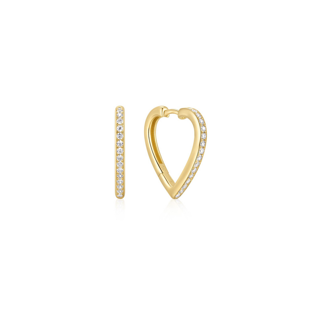 Ania HaieStar Medium Sparkle Heart Huggie Hoop