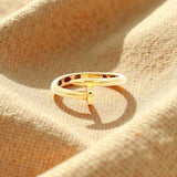 Cautier Nail Design Inspired Ring in Yellow Gold