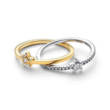 Pandora Sparkling Stella Crossover Ring