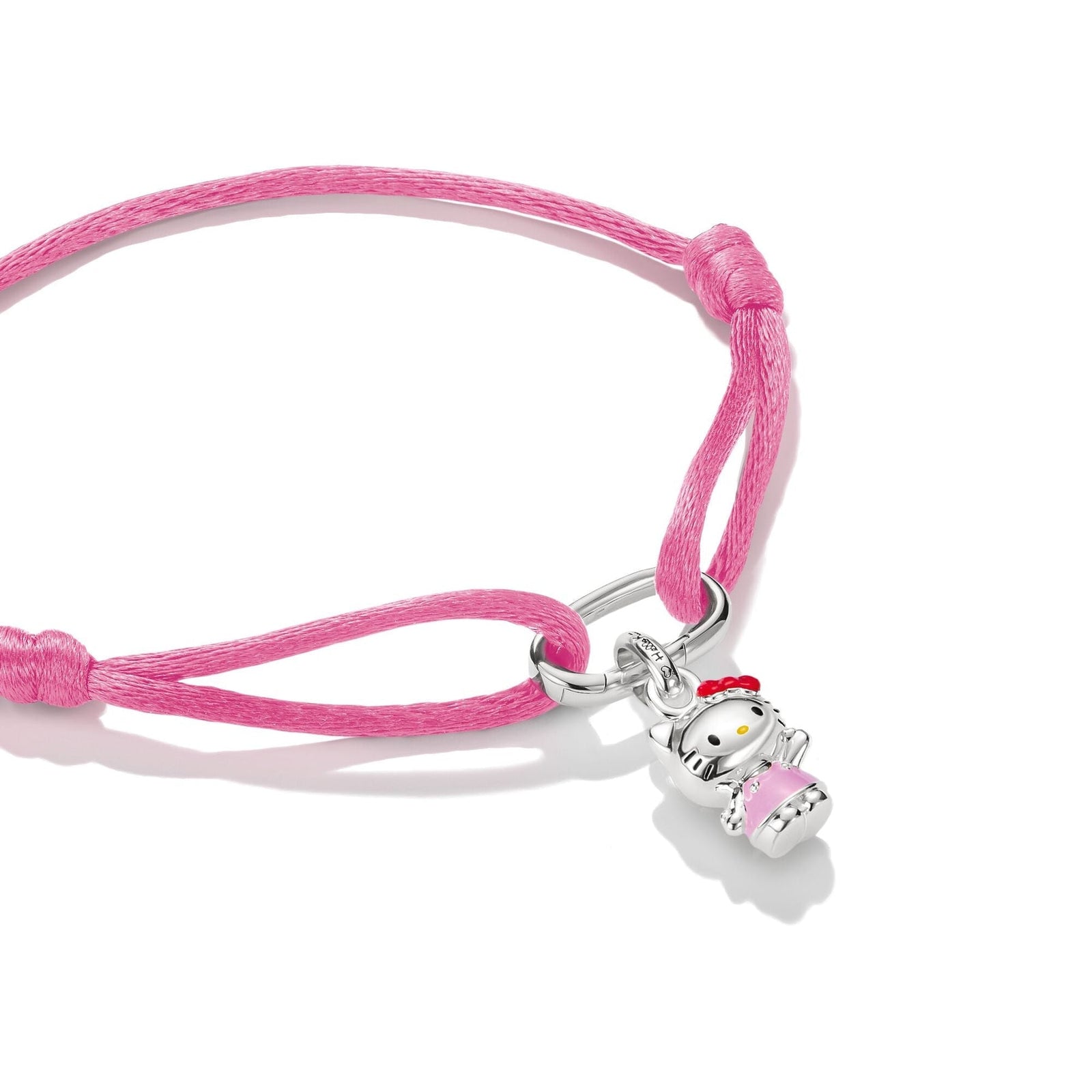 Thomas Sabo Hello Kitty Textile Bracelet Pink with Charm