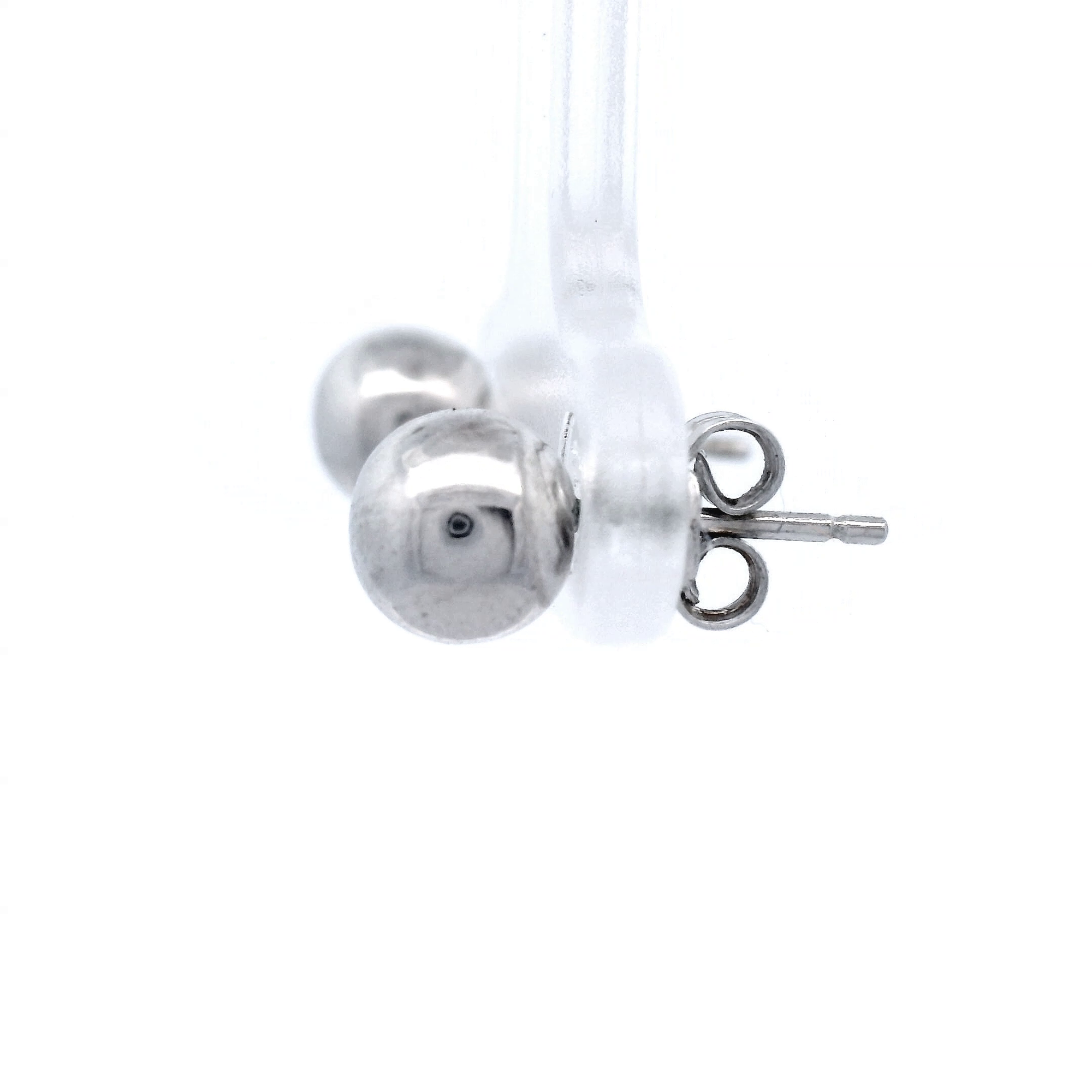 White Gold Ball Stud 6mm Earrings