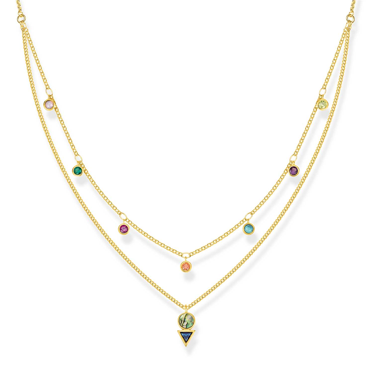 Thomas Sabo Necklace "Colourful Stones" 40/42.5/45cm