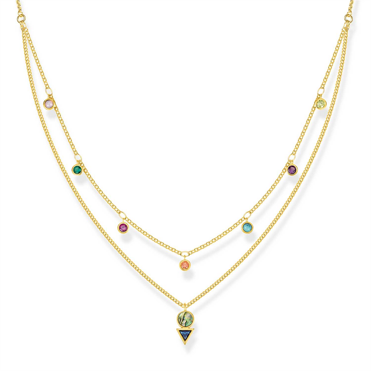 Thomas Sabo Necklace "Colourful Stones" 40/42.5/45cm