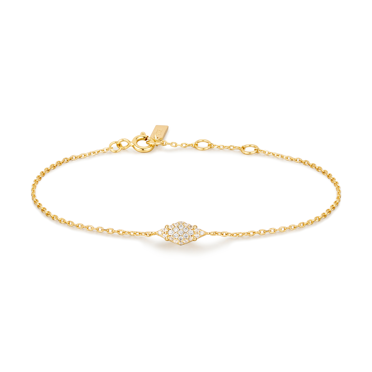 #4A DUSK SIL PAVE CZ BRACELET 16.5+2cm