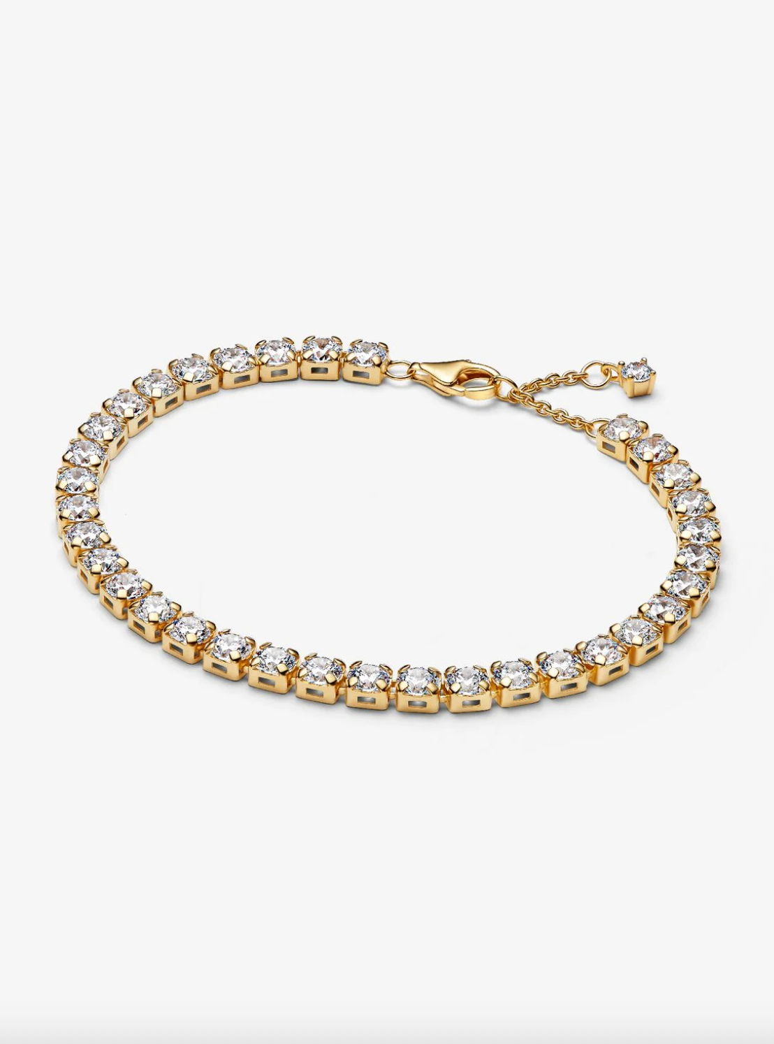 Sterling silver tennis bracelet with clear cubic zirconia