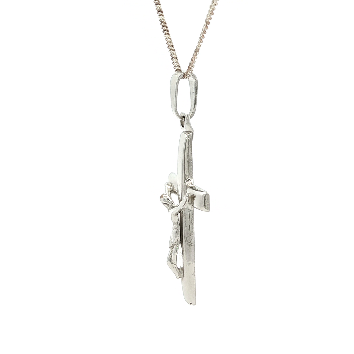 18ct White Gold Cross Pendant