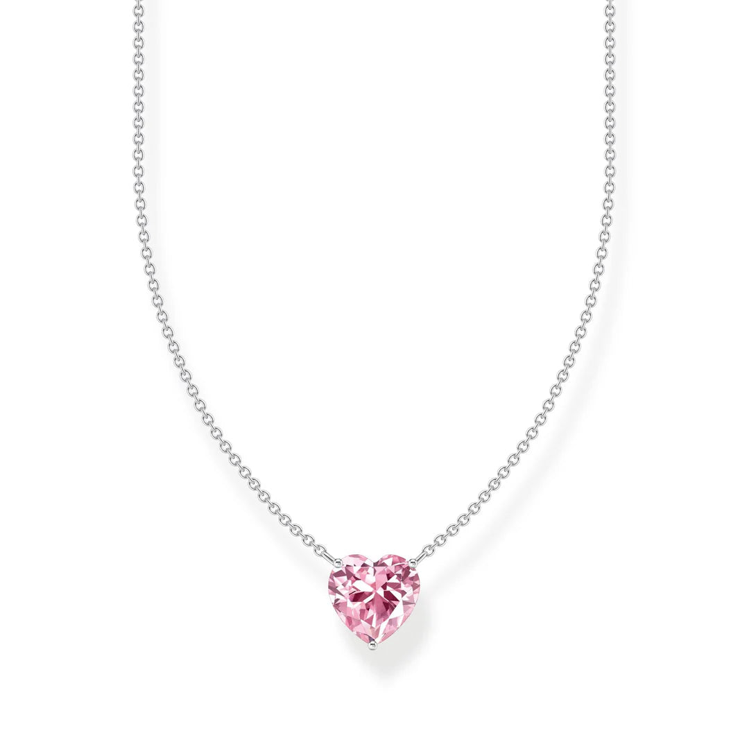 Thomas Sabo Necklace with Pink Heart-Shaped Pendant
