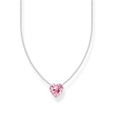 Thomas Sabo Necklace with Pink Heart-Shaped Pendant