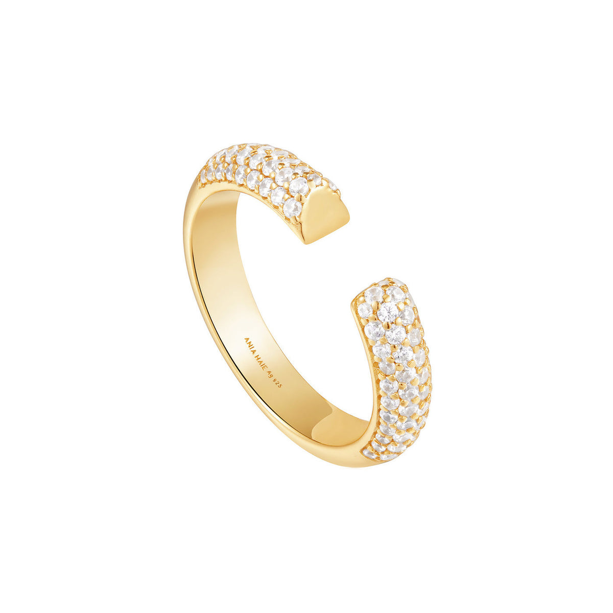Ania Haie Gold Pavé Adjustable Ring