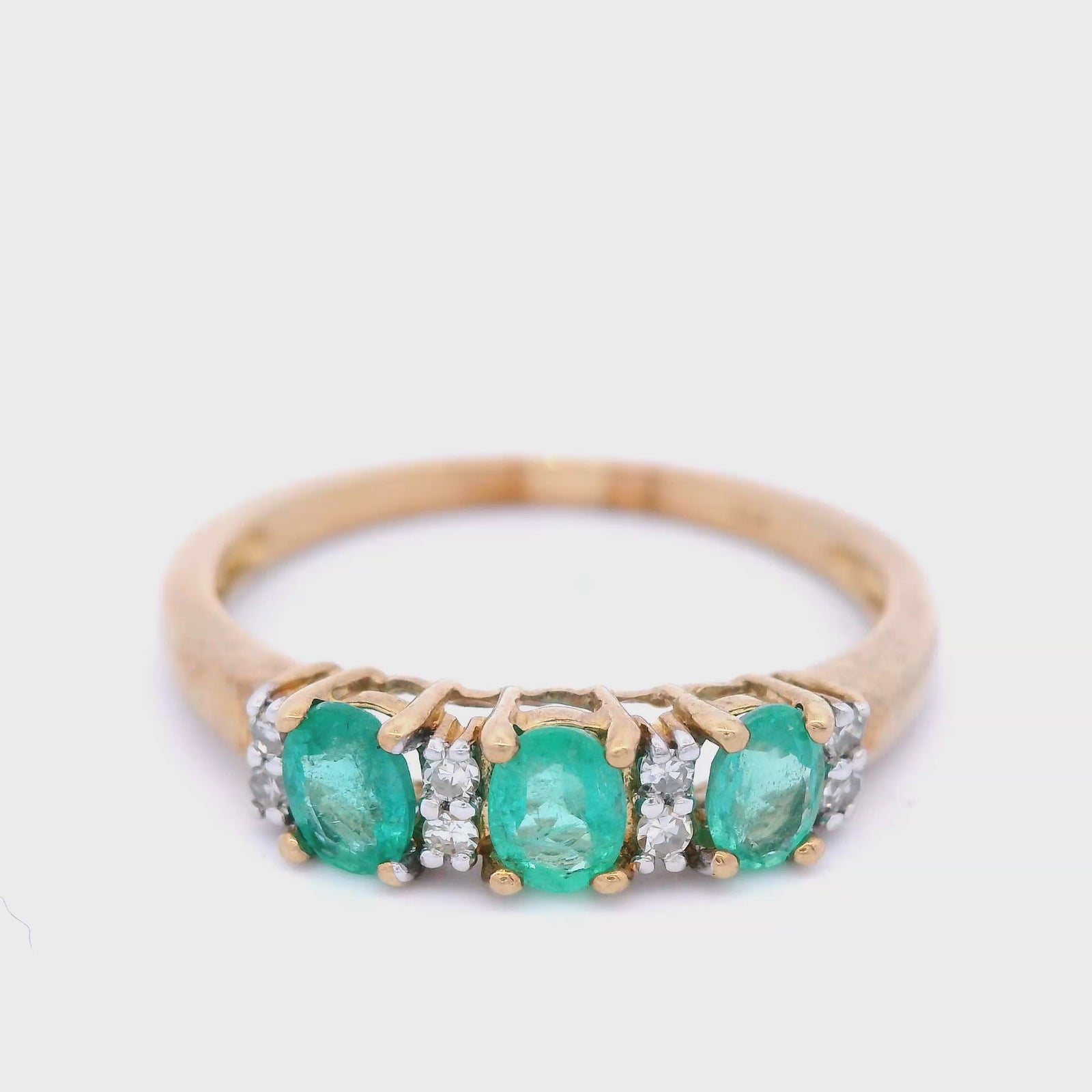 Natural Emerald & Diamond Dress Ring