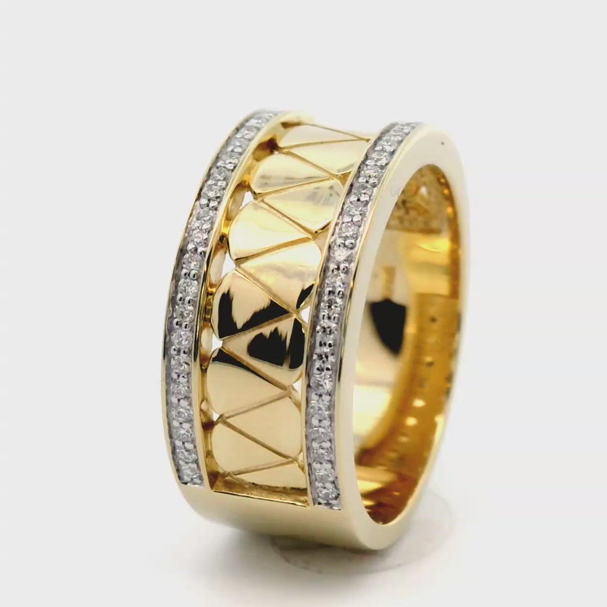 Diamond Band Ring Set in Yellow Gold