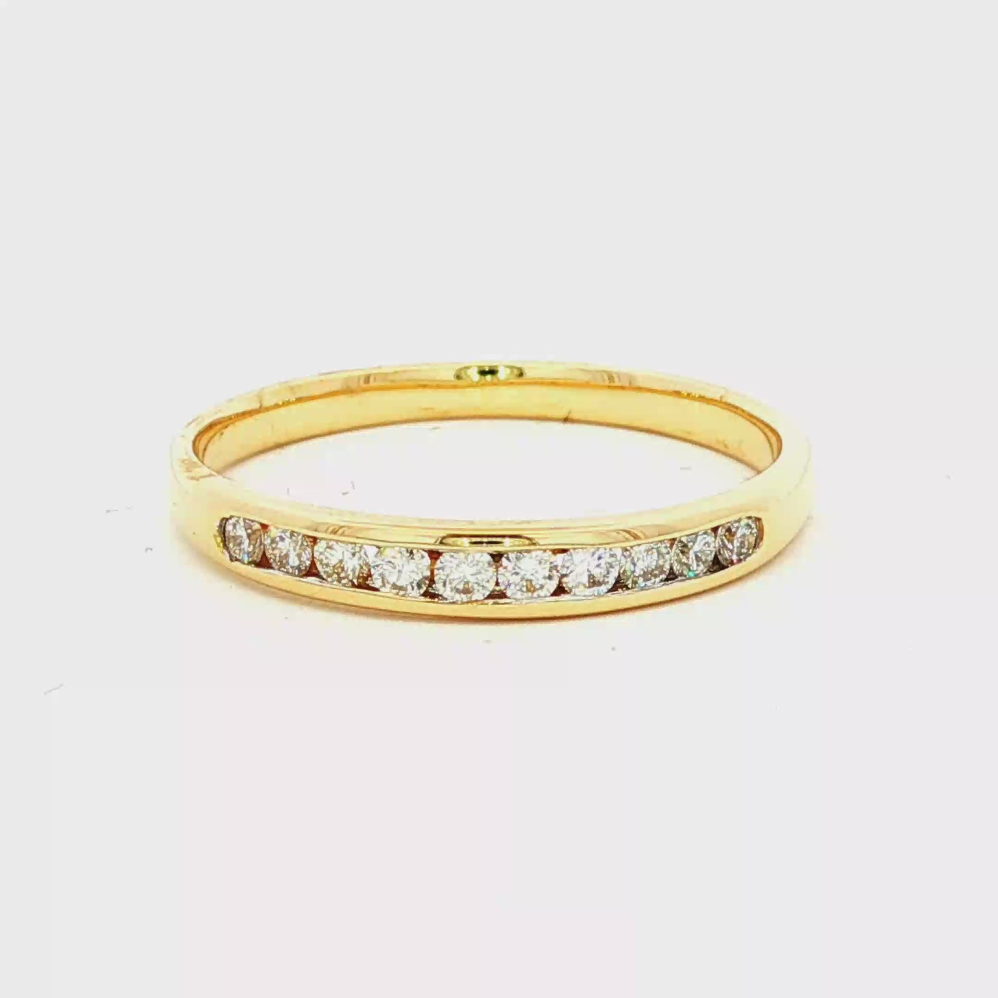 Classic Yellow Gold Diamond Band Ring