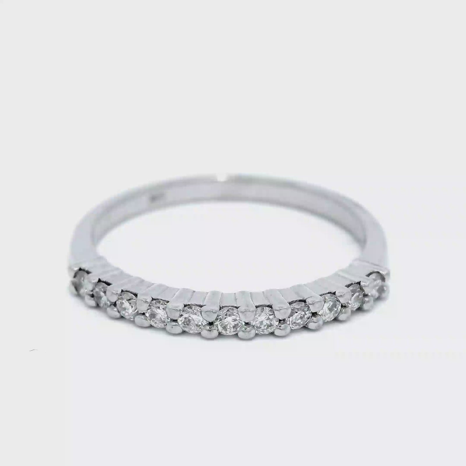 Diamond Set Wedding Ring in White Gold