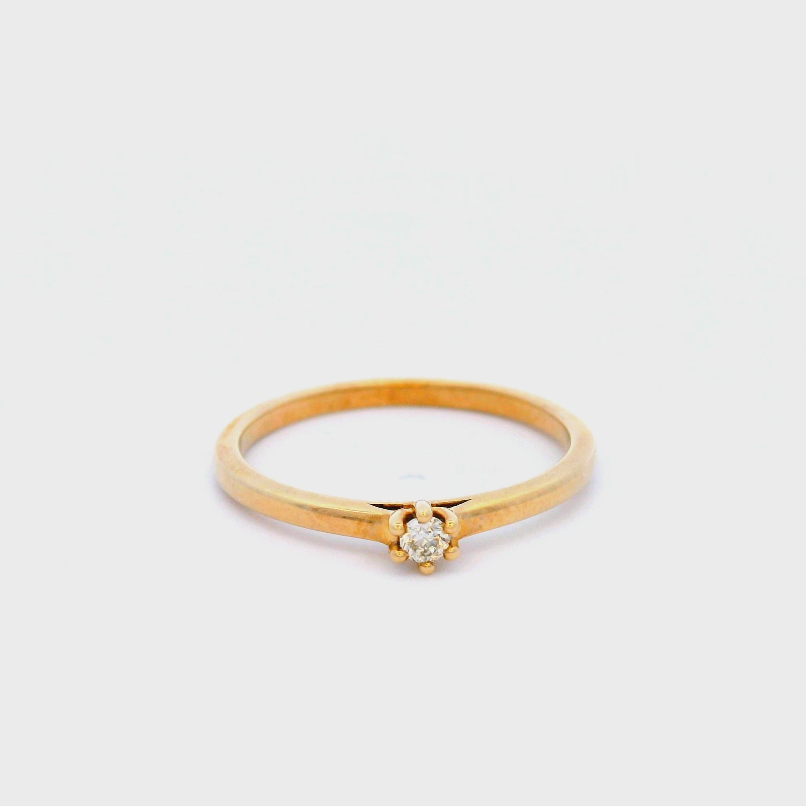 Claw Set Diamond Dress Ring in 9ct Yellow Gold