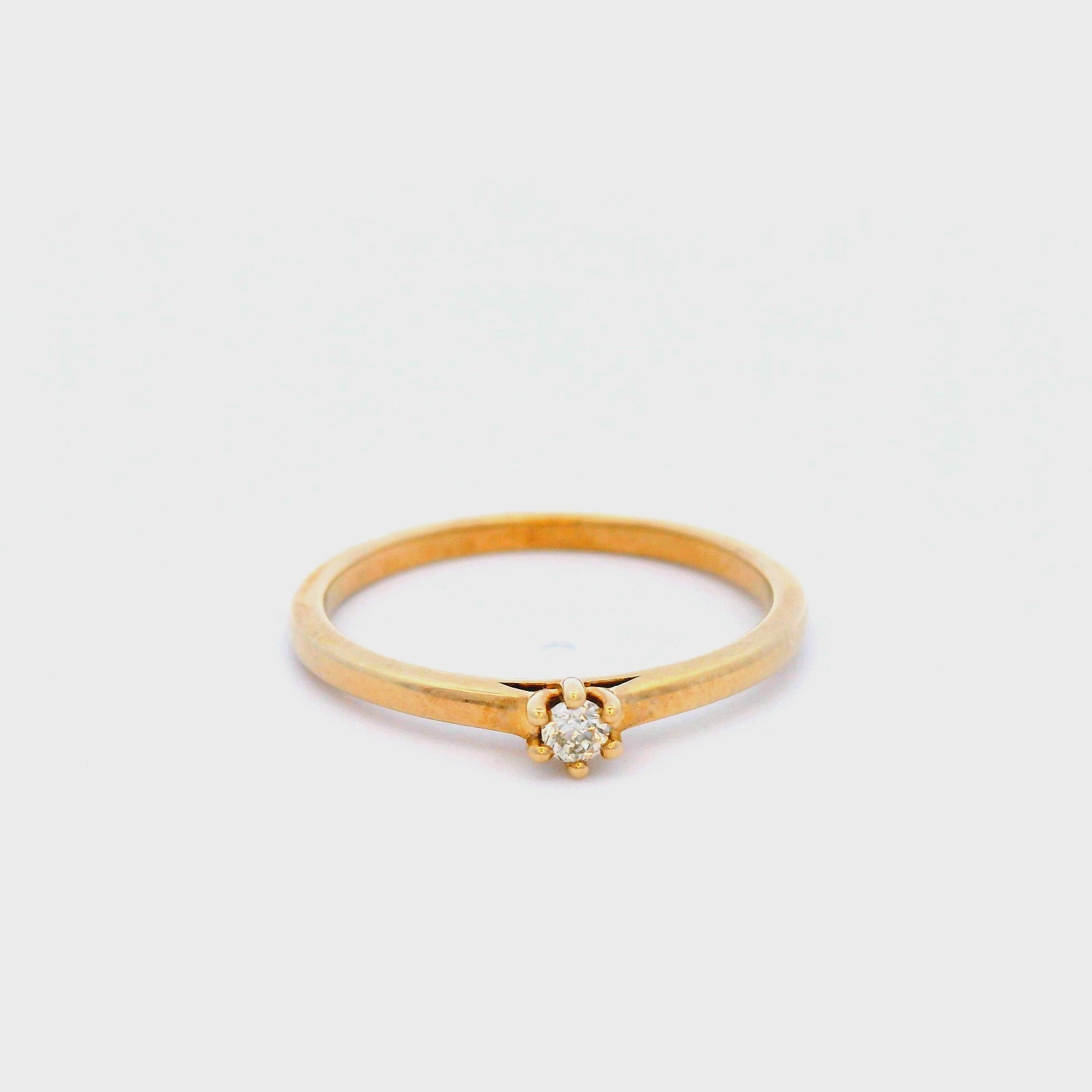 Claw Set Diamond Dress Ring in 9ct Yellow Gold