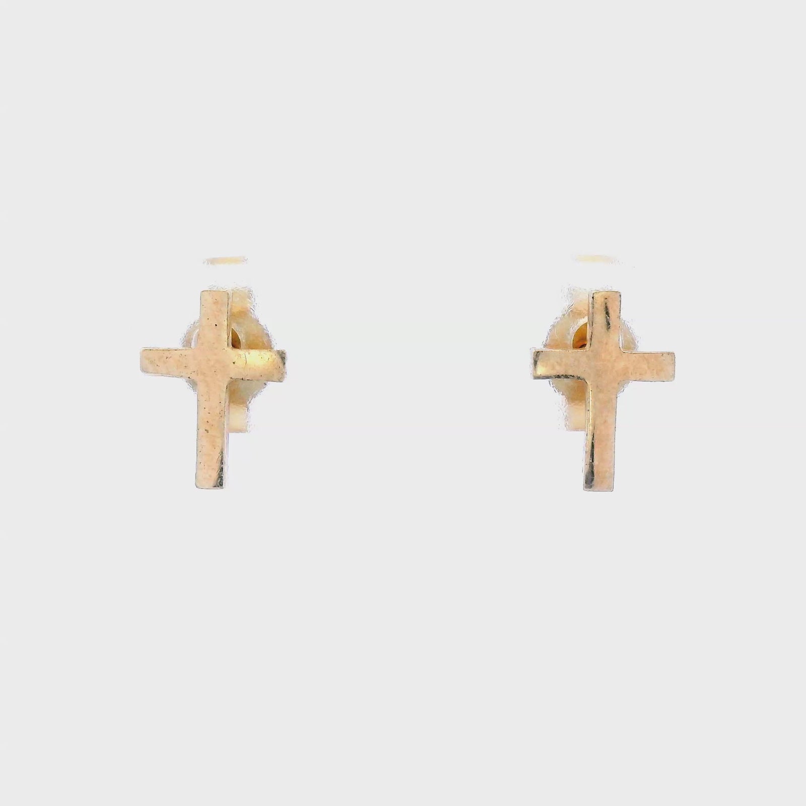 Plain Cross Stud Earrings. Design:: EAR508-9Y