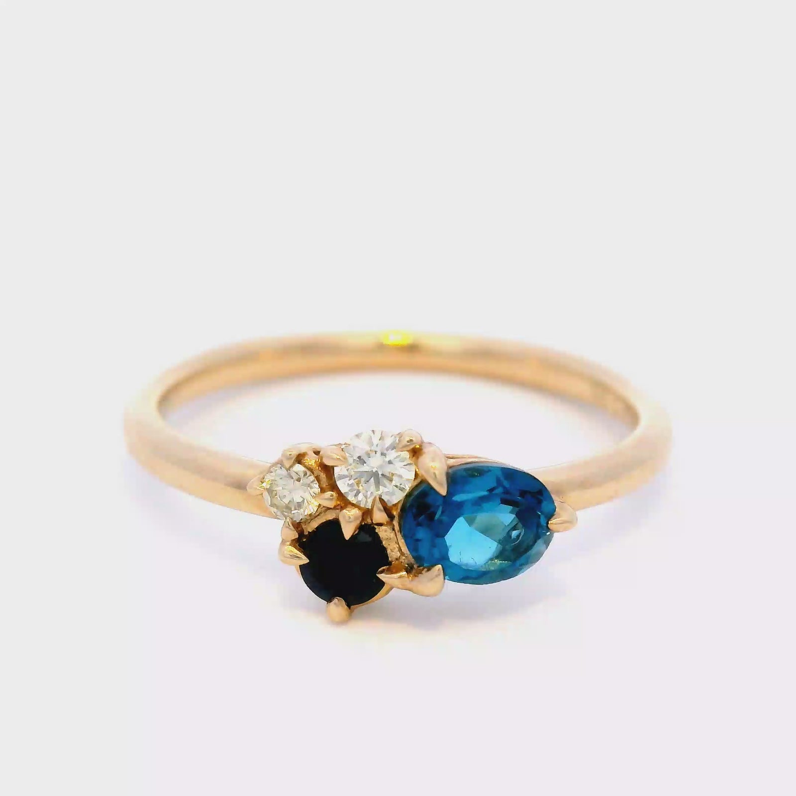 Sapphire, Diamond & Topaz - London in 9ct Yellow Gold