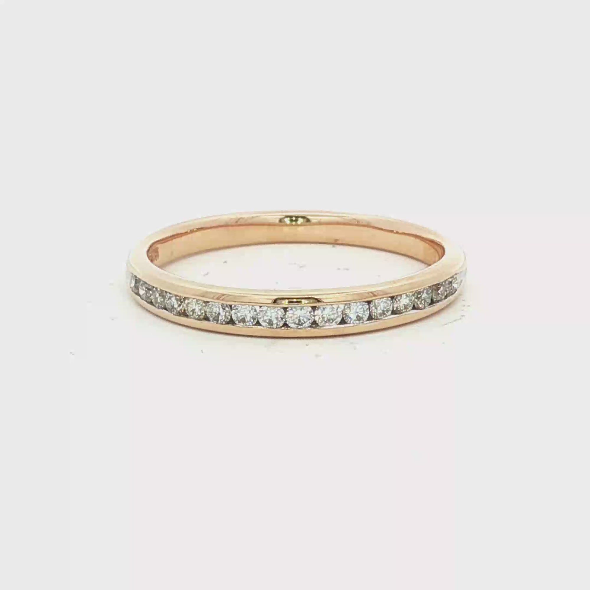 Gold Eternity Ring with Brilliant-Cut Diamonds
