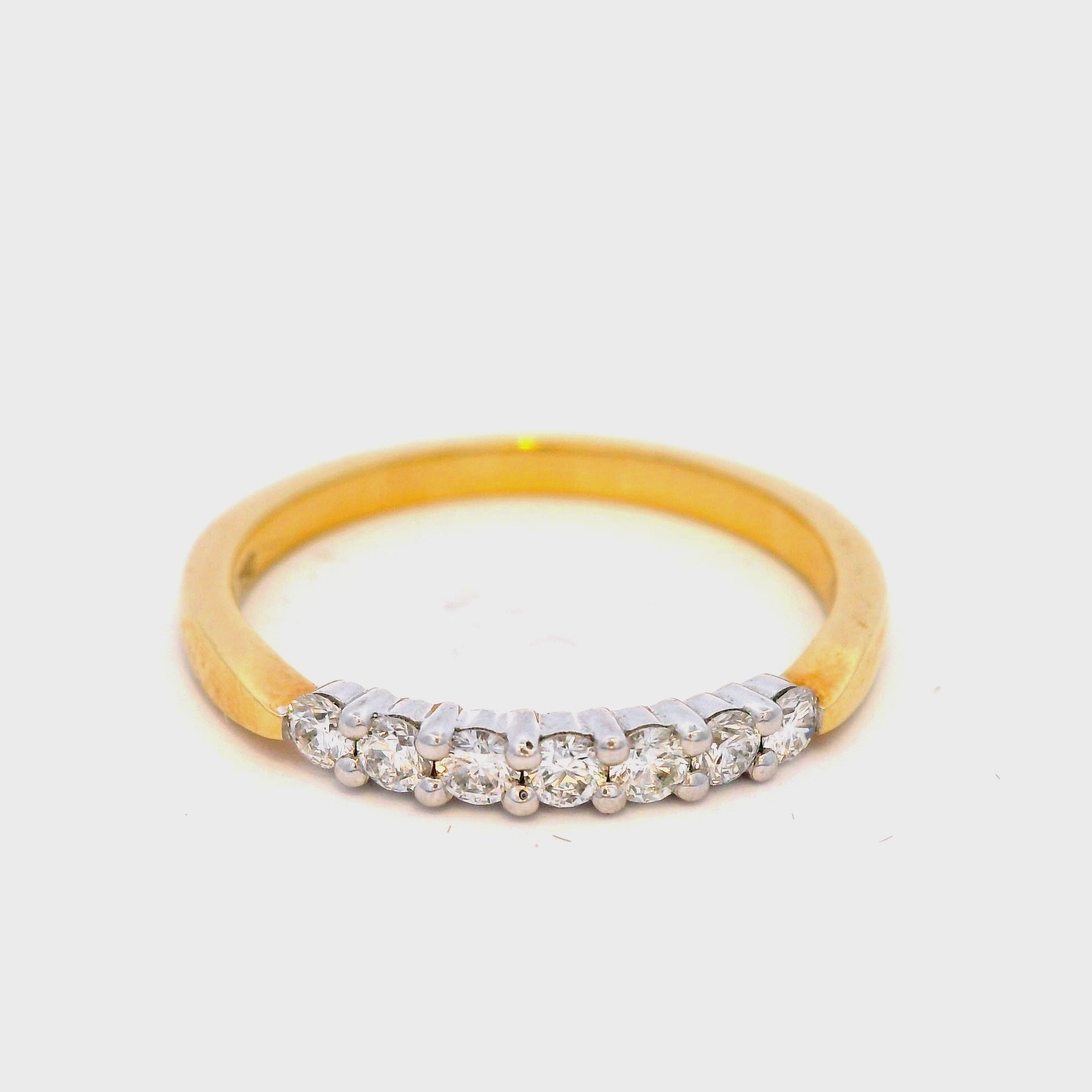 Diamond Set wedding Band in Yellow Gold