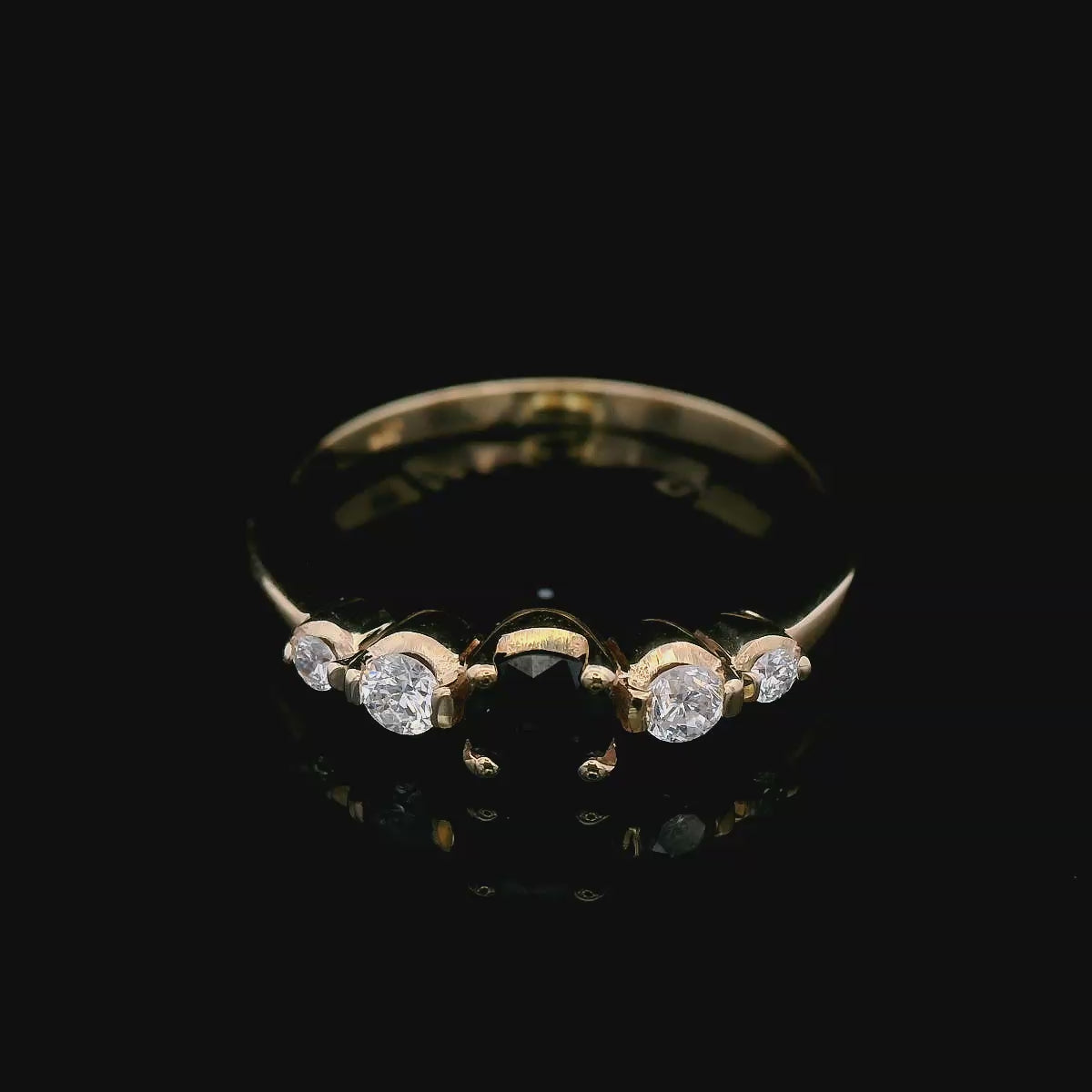 Sapphire and Diamond Dress Ring in 9ct Yellow Gold