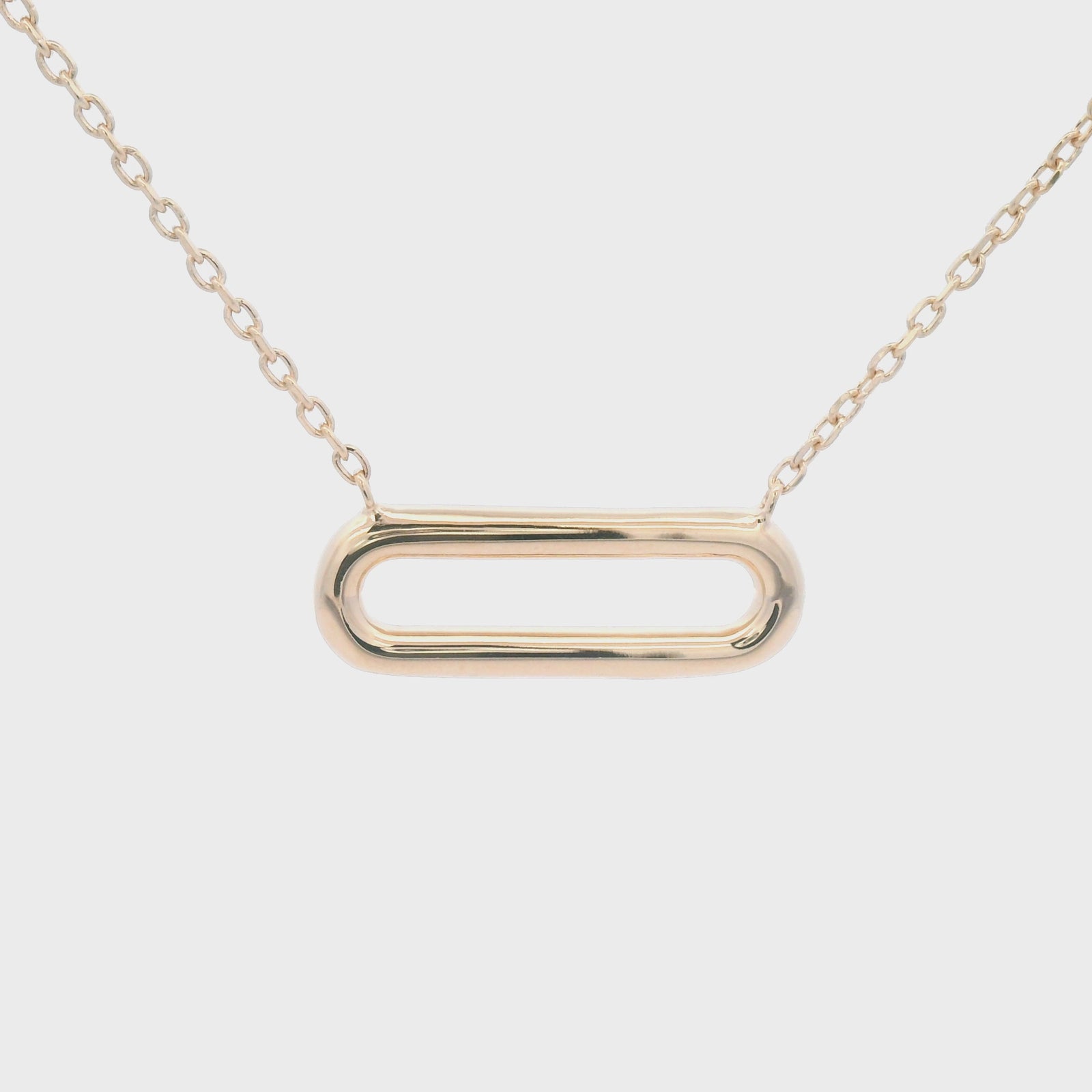 Paperclip Necklet In Yellow Gold