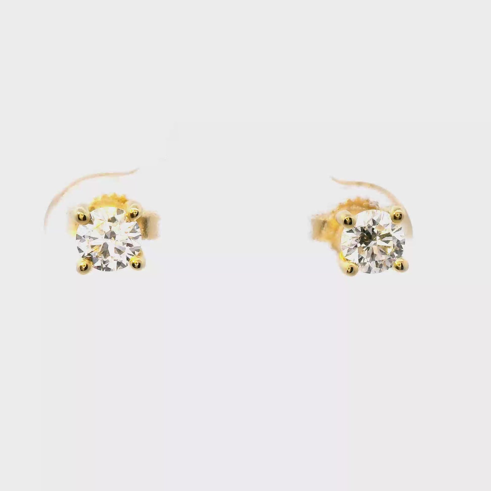 Lab Grown Diamond Earrings in 9K Yellow Gold