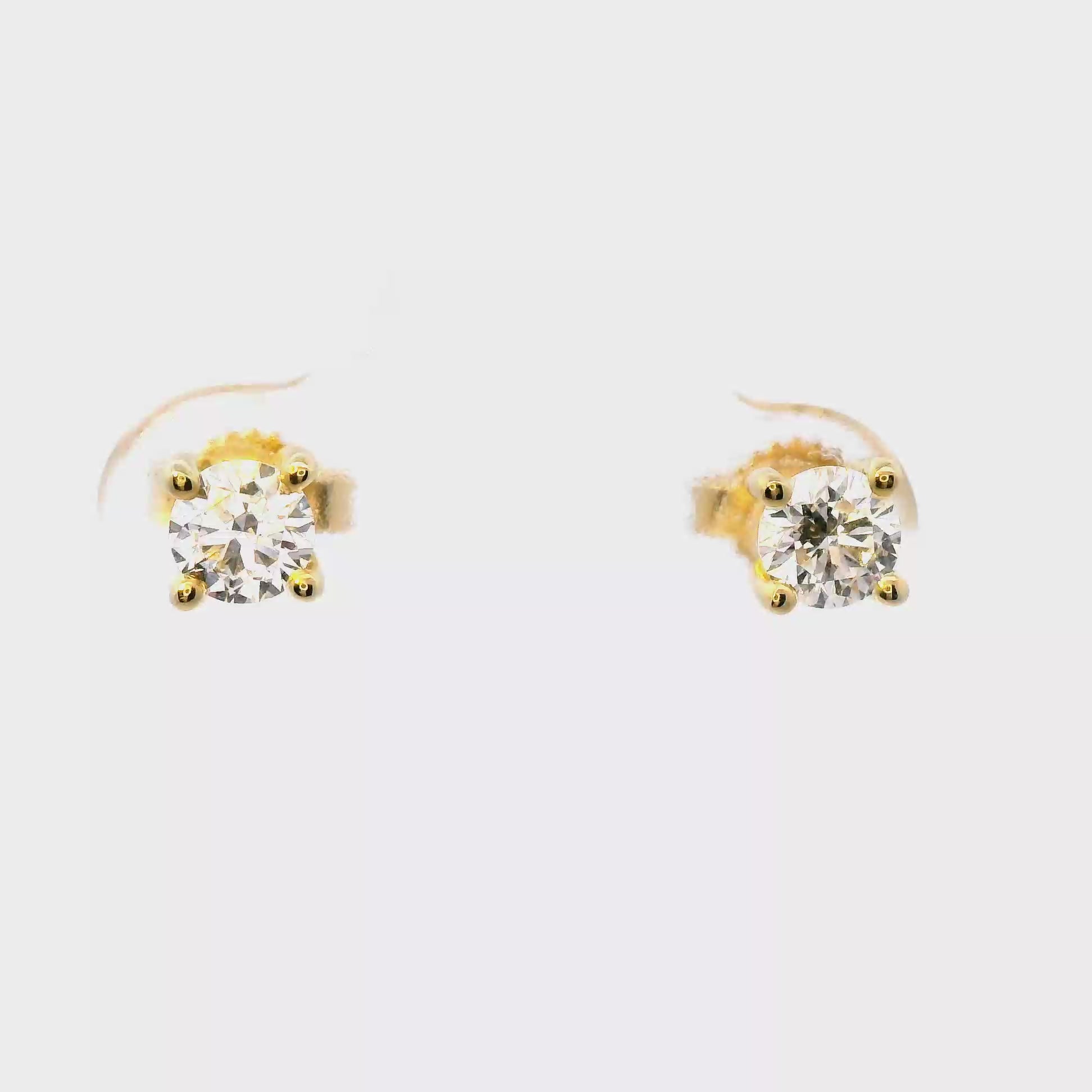 Lab Grown Diamond Earrings in 9K Yellow Gold